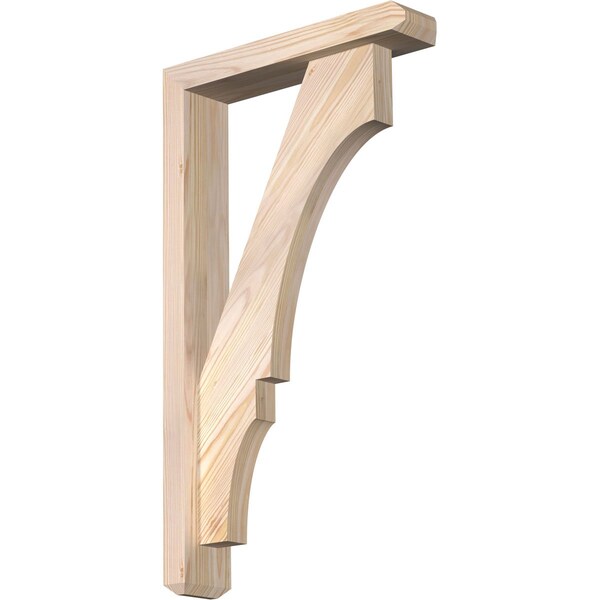 Ekena Millwork Balboa Craftsman Smooth Bracket w/ Offset Brace, Douglas Fir, 3 1/2"W x 16"D x 28"H BKT0402X16X28BOA04SDF - main